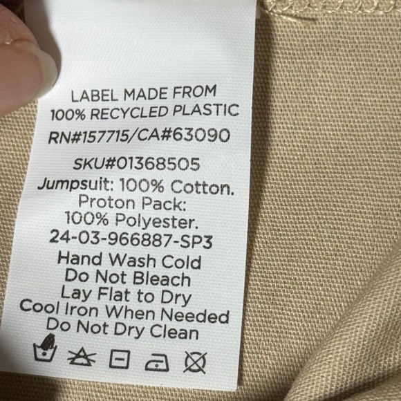 Ghostbusters Spengler Costume Boys Medium Spirit Halloween Jumpsuit 2024‎ Beige - Picture 7 of 7